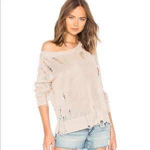 27 miles Malibu Evalyn Distressed Sweater in Oat